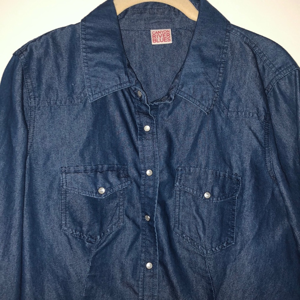 Blue Woman’s Button Down - Picture 2 of 4